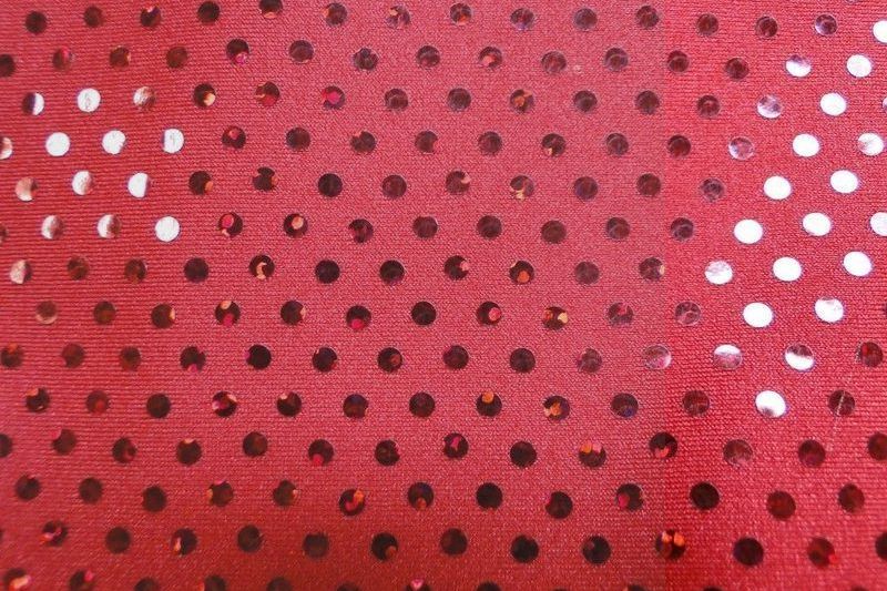Lycra glitters pailletten rood col19 H1270