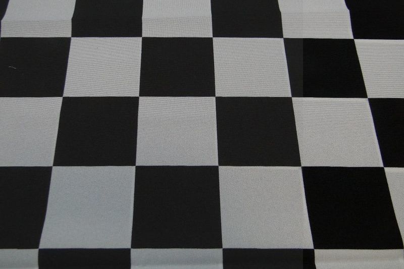 Texture stof zwart met wit geblokte print
