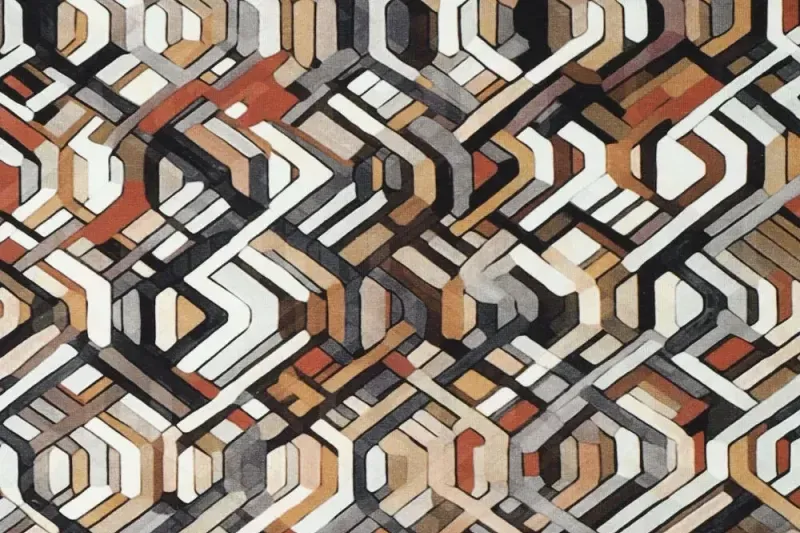 Tricot-katoen-stof-digitale-hexagonprint-y496