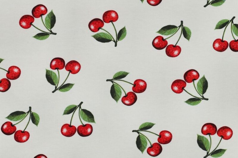 Tricot-katoen-stof-kersenprint-P506