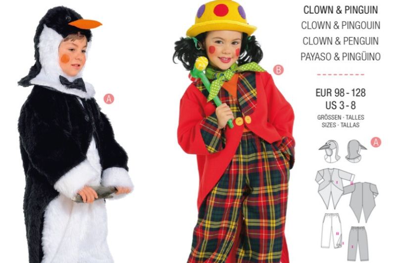 Burda-Kids-Style-Naaipatroon-clown-pinguin-2414
