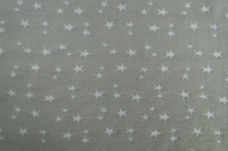 Boordstof 70 cm zand met offwhite ster