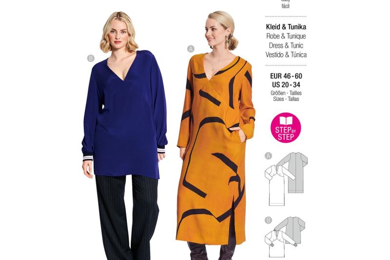 5704 burda naaipatroon jurk en tuniek