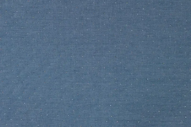Chambray-jeans-stof-met-studs-P398