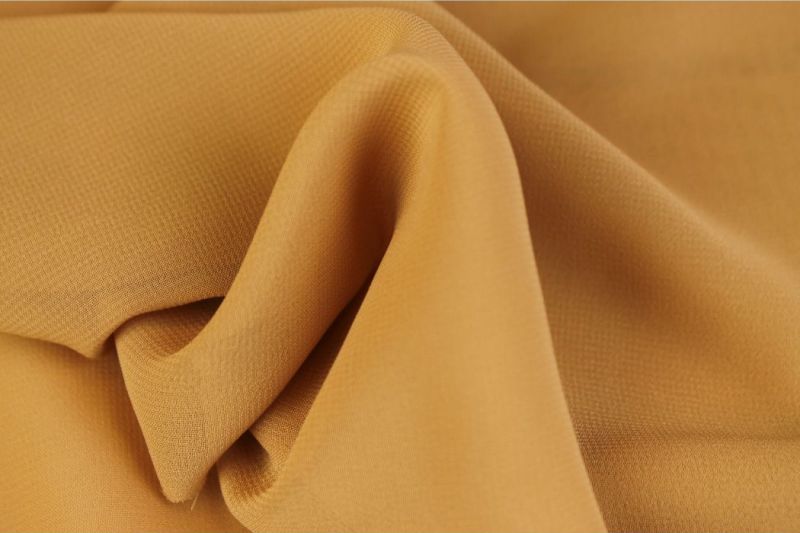 Voile chiffon stof, camel. VC004A-1