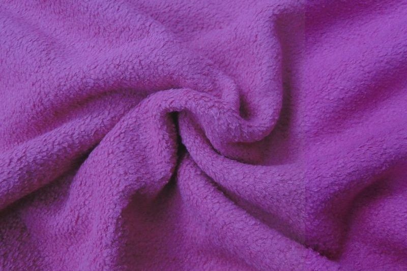 Fleece katoen stof fuchsia