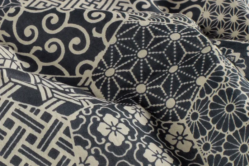 Batik-poplin-voile-katoen-stof-hexagon-tegeltjesprint-y649