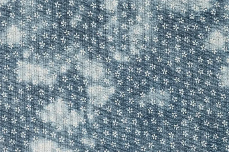 Denim-corduroy-stof-bloemetjes-tie-dyeprint-P1079