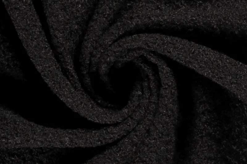 Boucle-stof-zwart-y679