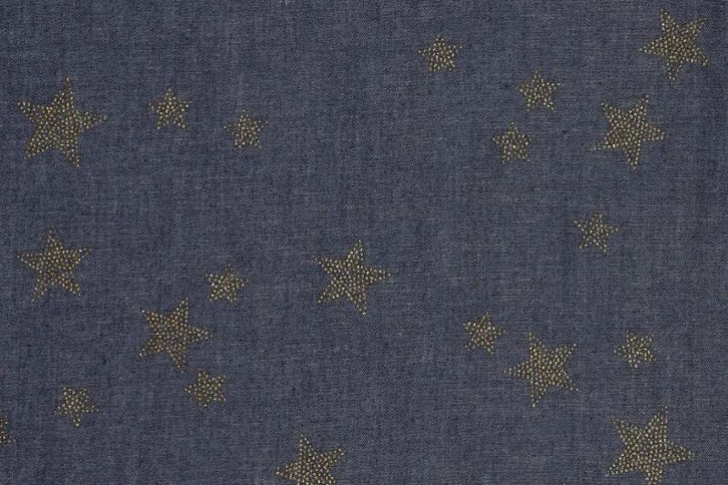 Denim-jeans-stof-sterren-x1388