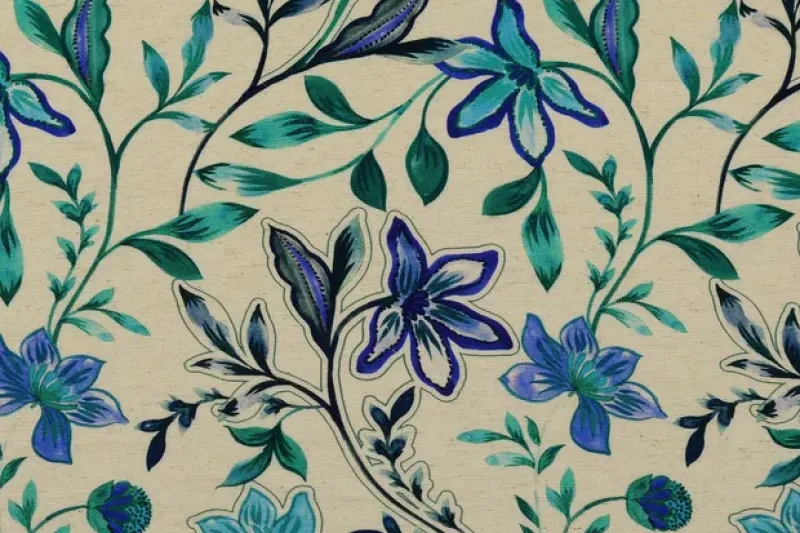 Viscose-stof-bloemenprint-y64