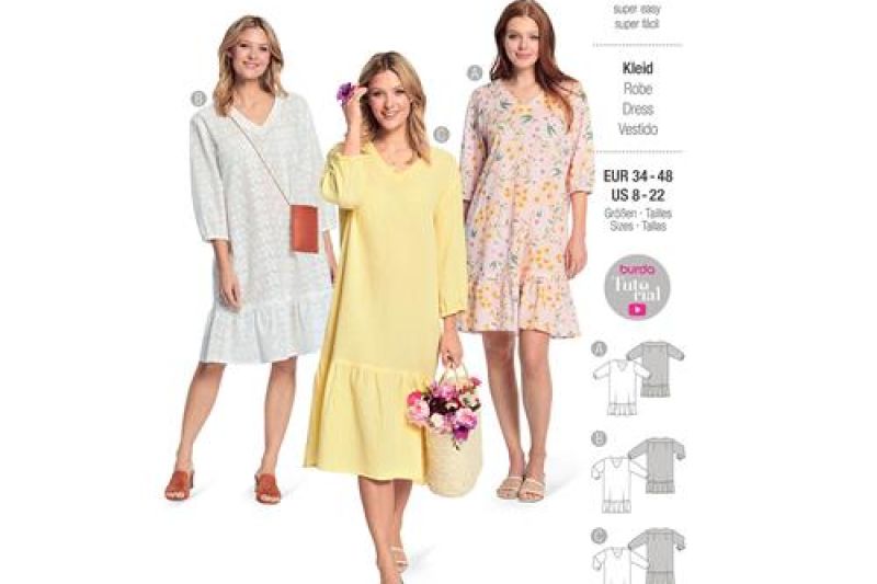 Burda Style, Naaipatroon jurk. 5907-1