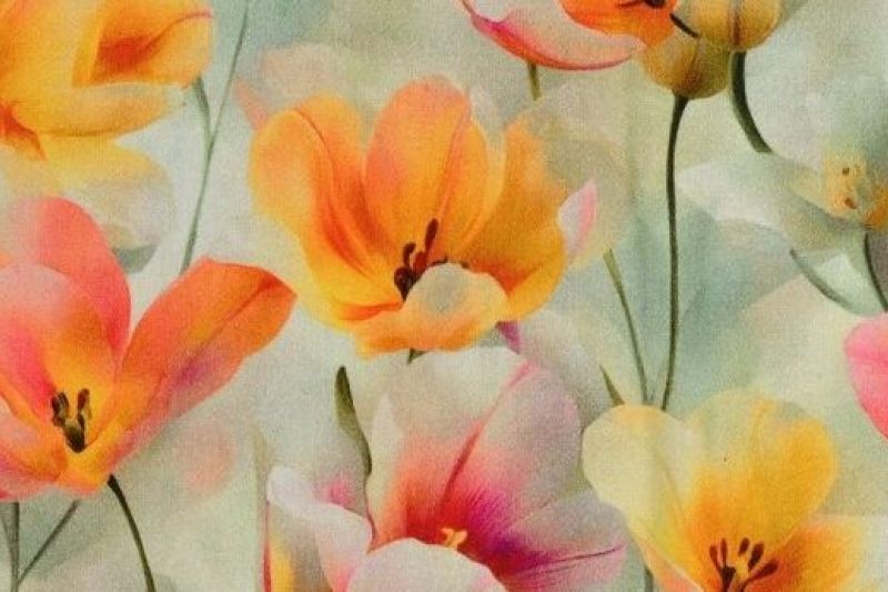 Viscose-satijn-stof-digitale-bloemenprint-p603