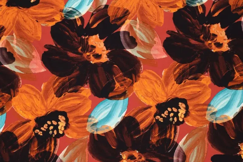 Viscose-tricot-stof-olieverf-bloemenprint-p689