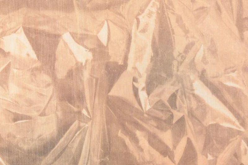 Viscose satijn stof, abstact, crème/roze, P1024-1