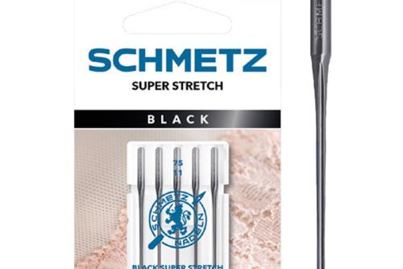 Schmetz Naaimachine Naalden, Super Stretch Black, 75/11