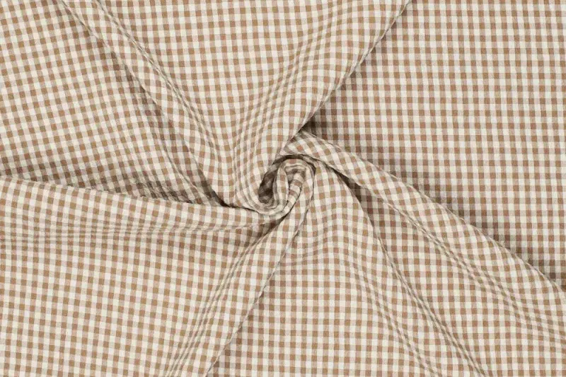 Seersucker-ruit-stof-P213