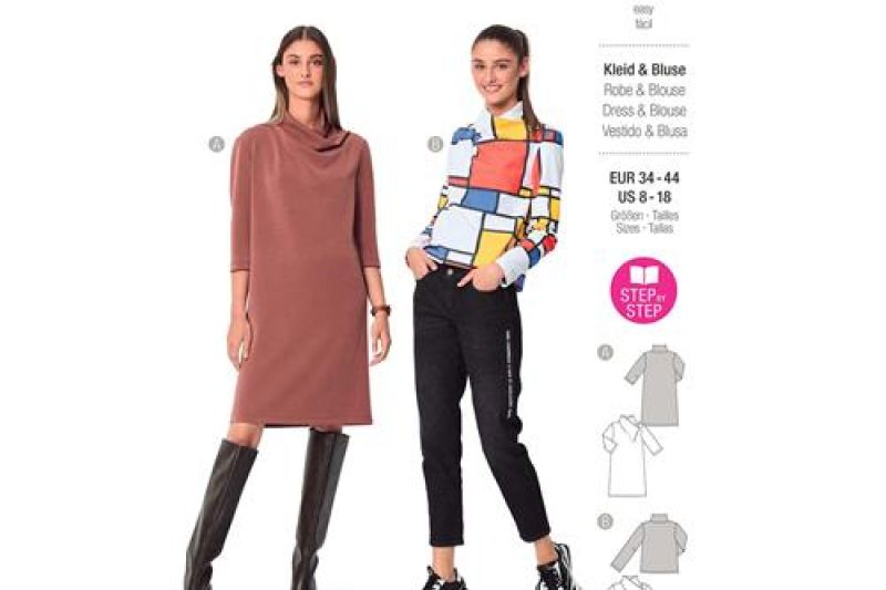 Burda-naaipatroon-jurk-en-blouse-5989