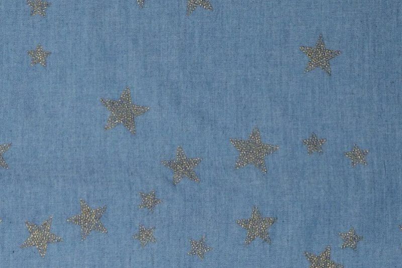 Denim-jeans-stof-sterren-x1389