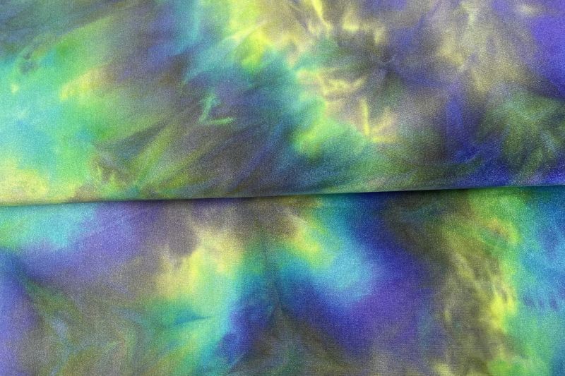 Lycra-stof-tiedye-glamprint-blauw-groen