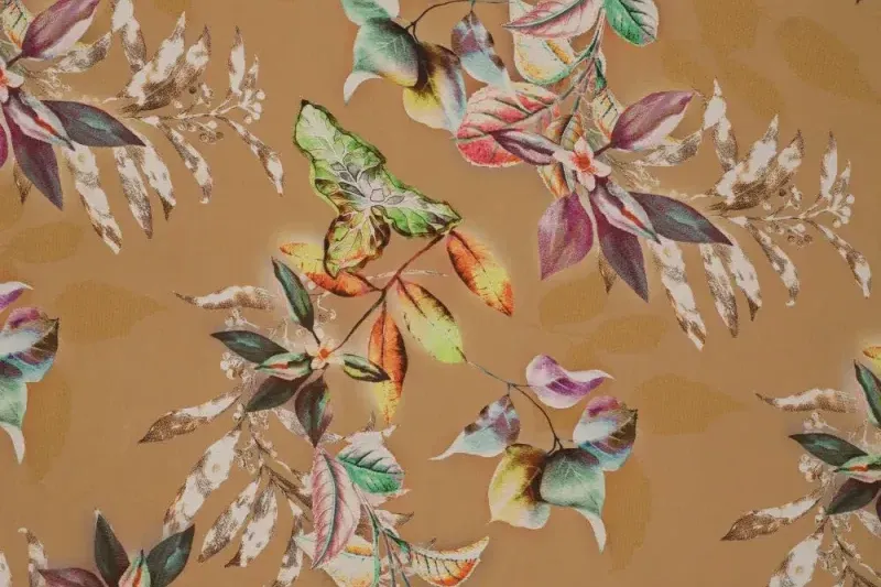 Viscose-stof-digitale-bladerenprint-P268