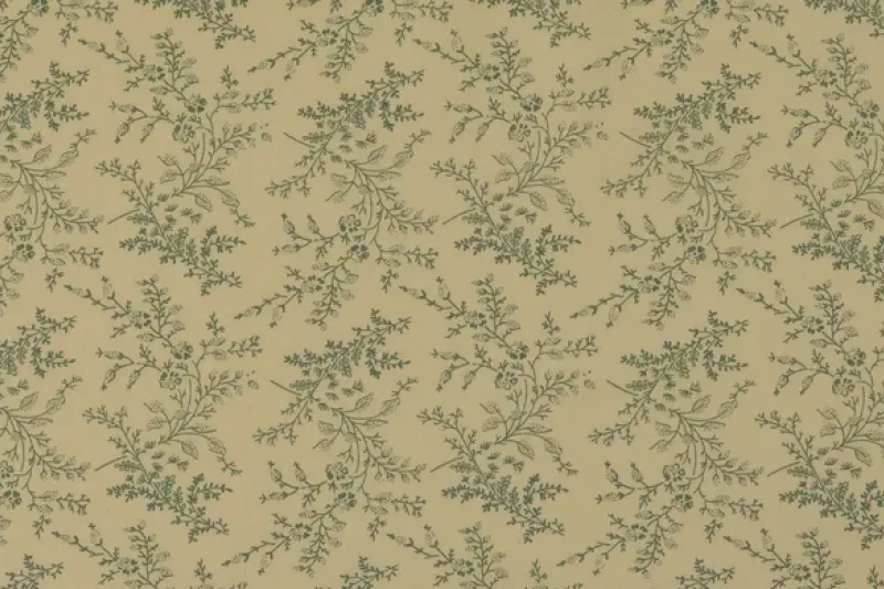 Poplin Katoen Stof, Takjes Print, Mint/offwhite. P881-1