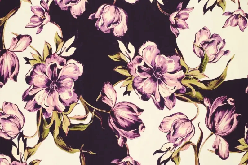 Viscose-satijn-stof-bloemenprint-p749