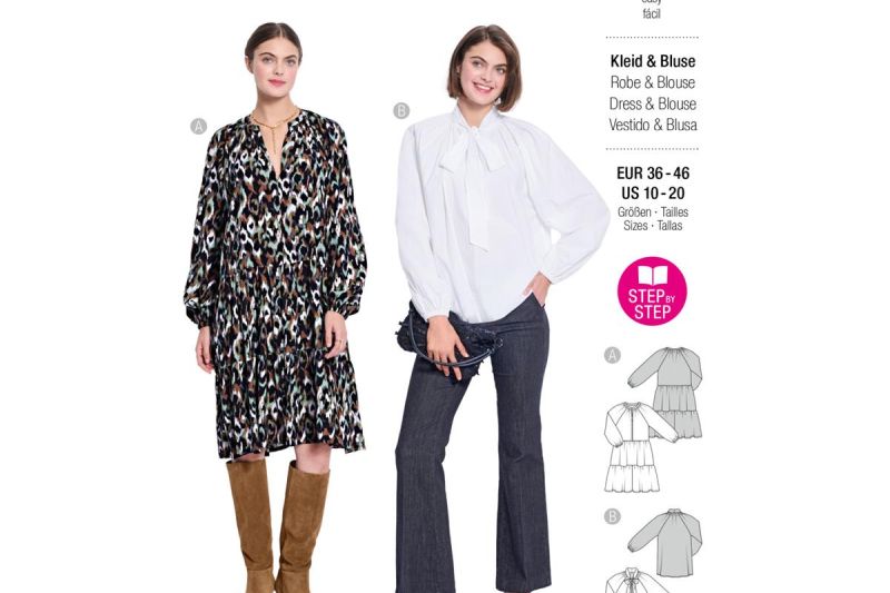 5605-Burda-naaipatroon-jurk-en-blouse