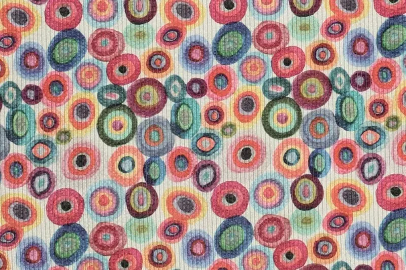 Stretch-rib-stof-kleine-cirkelprint-y712
