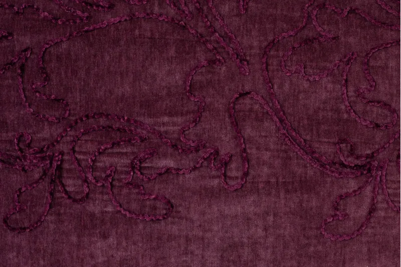 Geborduurde-chenille-bengaline-stof-geborduurde-bladeren-p1053
