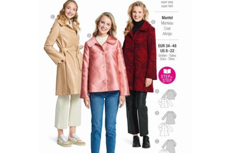 Burda Style, Naaipatroon mantel. 5872-1