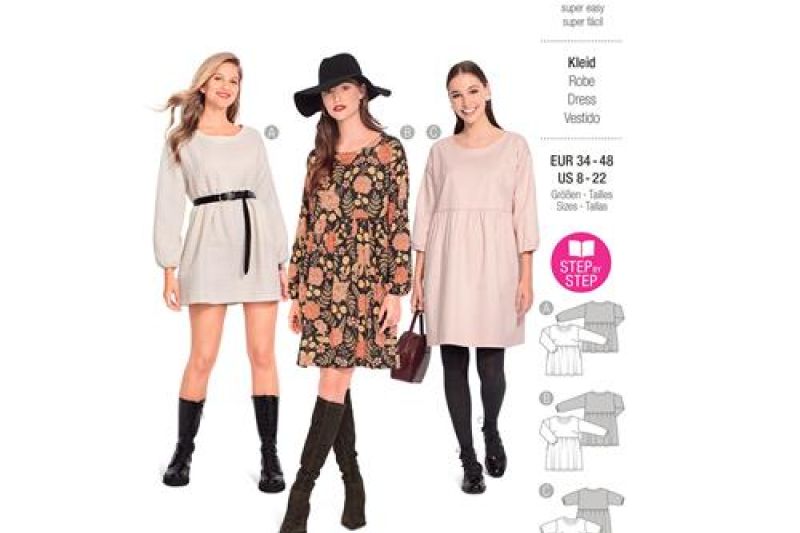 Burda Style, Naaipatroon Jurk. 6055-1