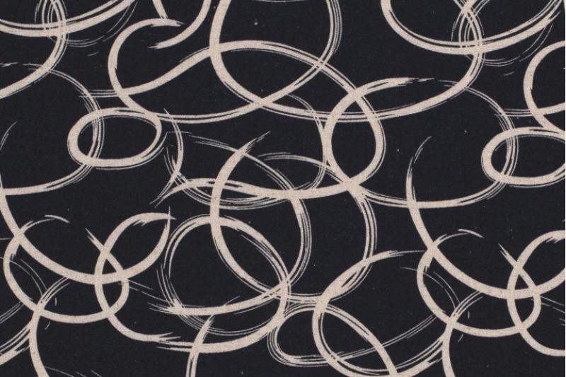 Viscose-linnen-stof-abstracte-cirkels-c01045
