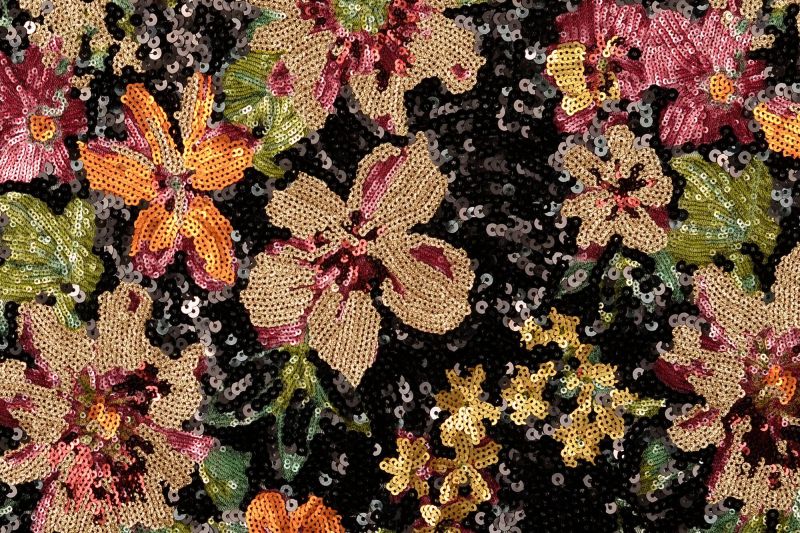 Pailletten-stof-bloemen-y886