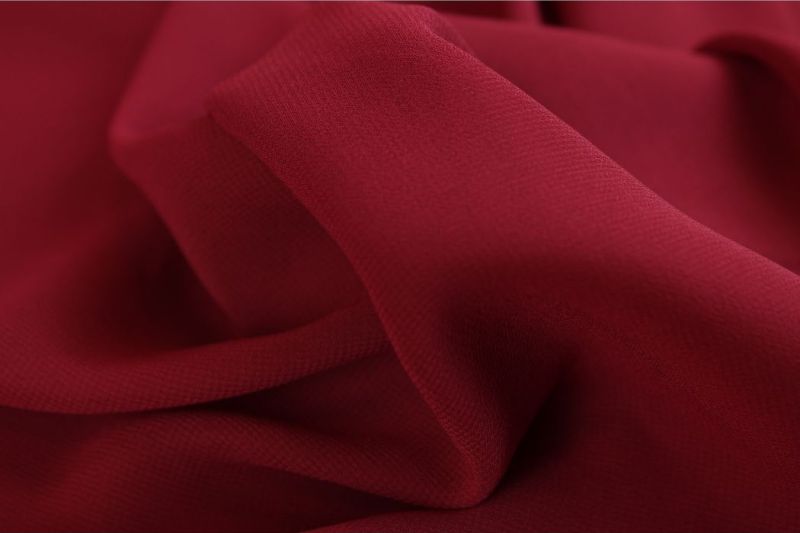 Voile chiffon stof, wijnrood. VC023A-1