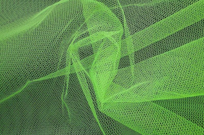 Tule stof fluor groen