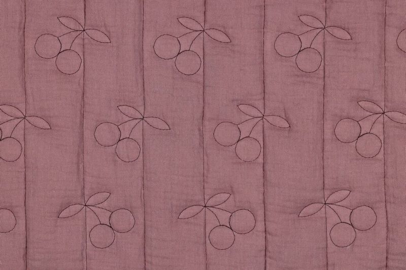 Double-gauze-gewatteerde-stof-kersen-P610