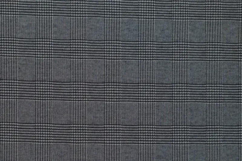 Punta Jacquard Ruit Stof, Donker Grijs/Zwart, P948-1