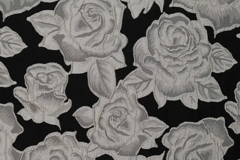 Jacquard-stof-rozenprint-P822