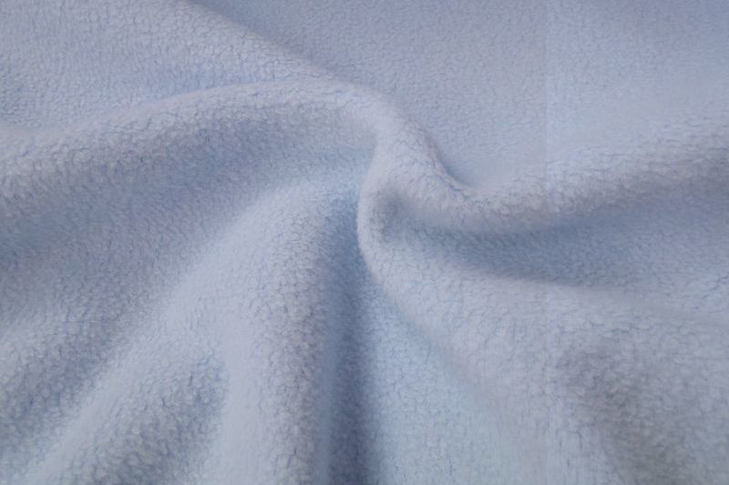 Fleece katoen stof babyblauw
