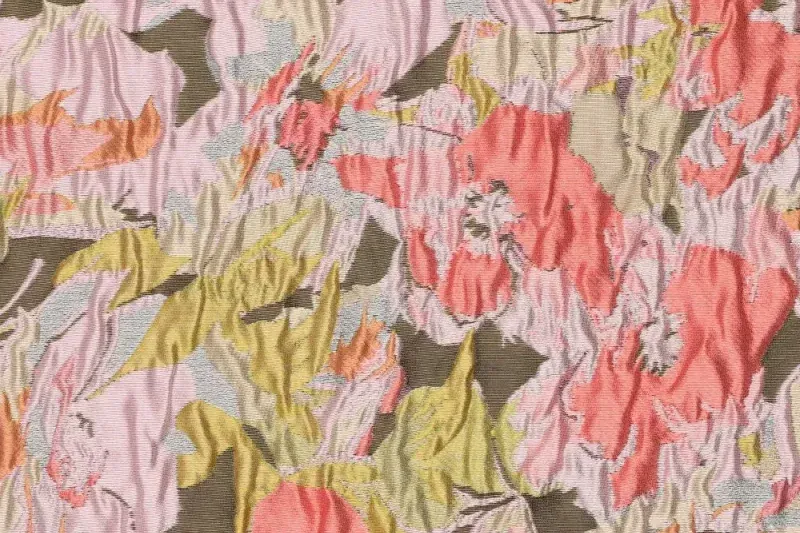 Jacquard-stof-relief-bloemenprint-P342