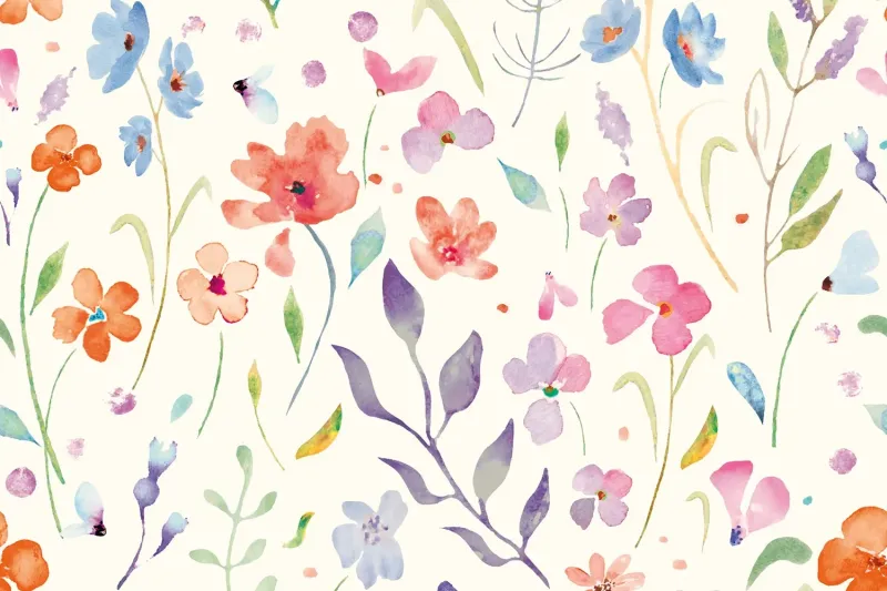 Mousseline-dubbeldoek-stof-veldbloemenprint-y611