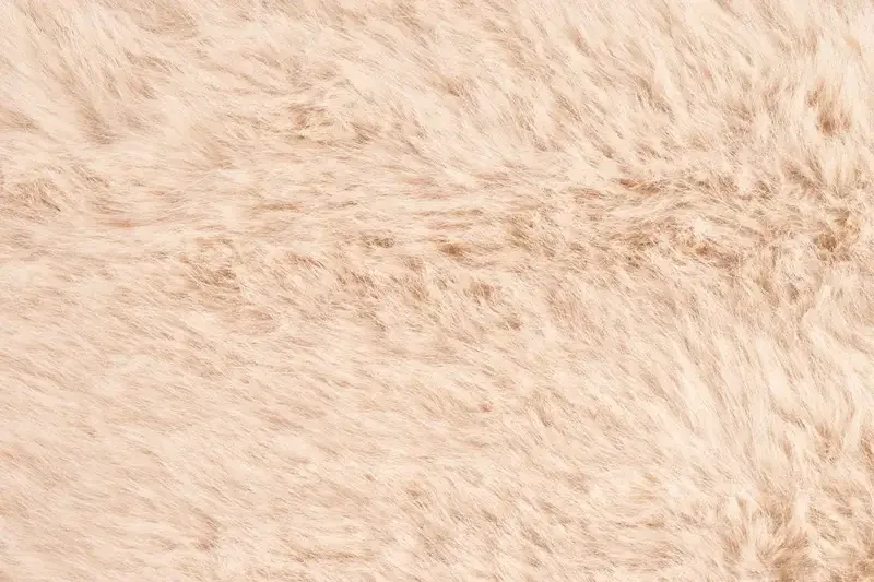 Faux-fur-bont-stof-lang-harig-zand-P193