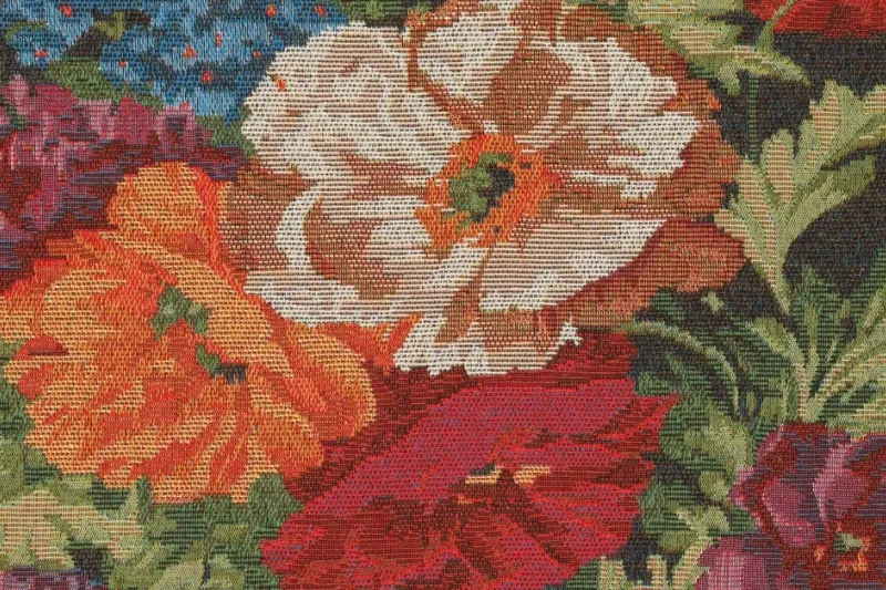Gobelin stof, bloemenprint, multicolor. A.099-1