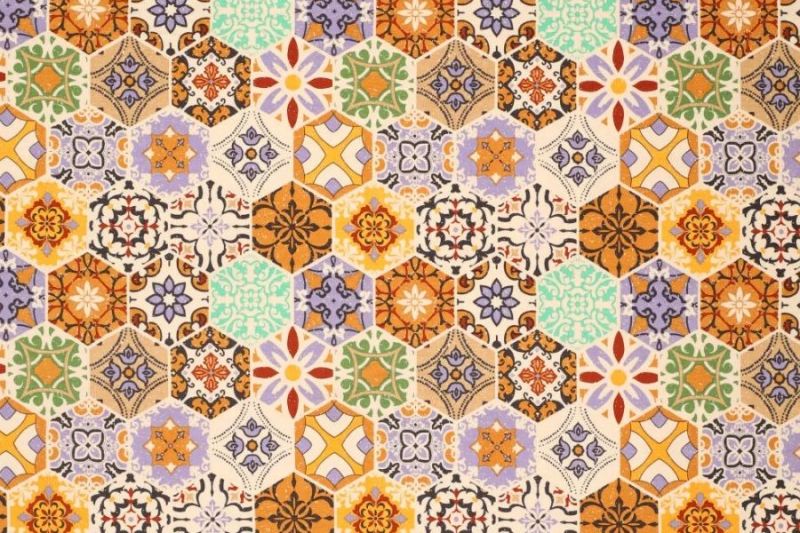 Viscose-tricot-stof-bonte-tegels-d0312
