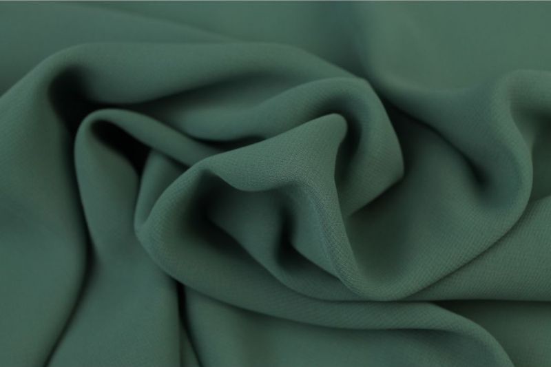 Voile chiffon stof, oud groen. VC2002A-1