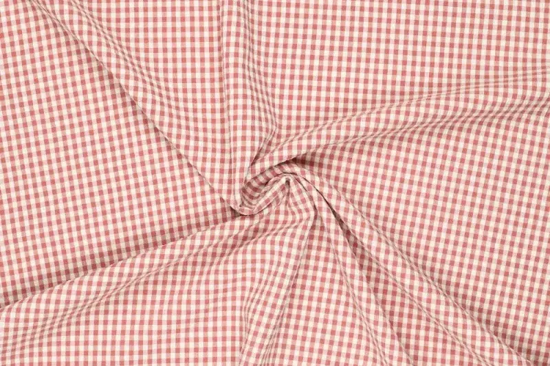 Seersucker-ruit-stof-P482