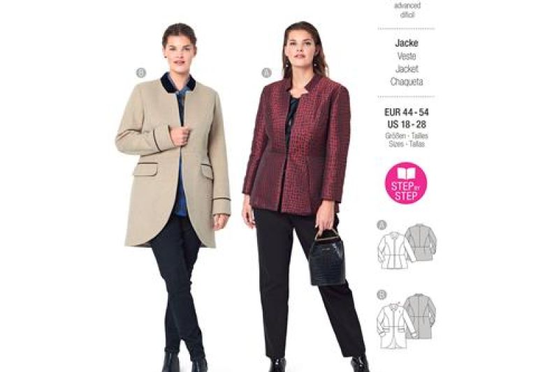 Burda-naaipatroon-jas-met-peplum