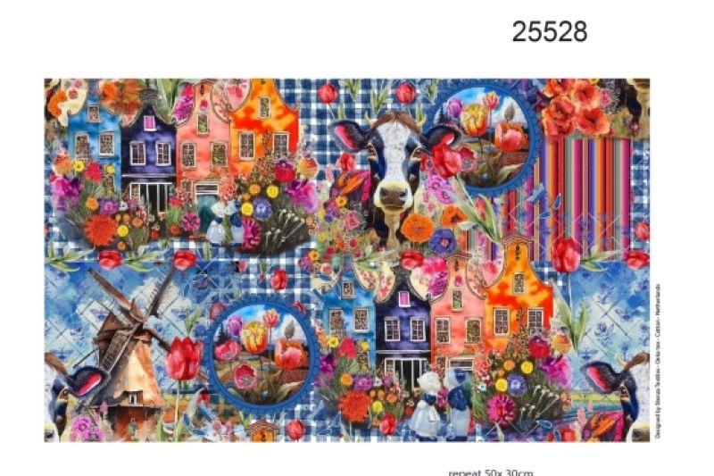 Canvas-katoen-stof-holland-print-y511
