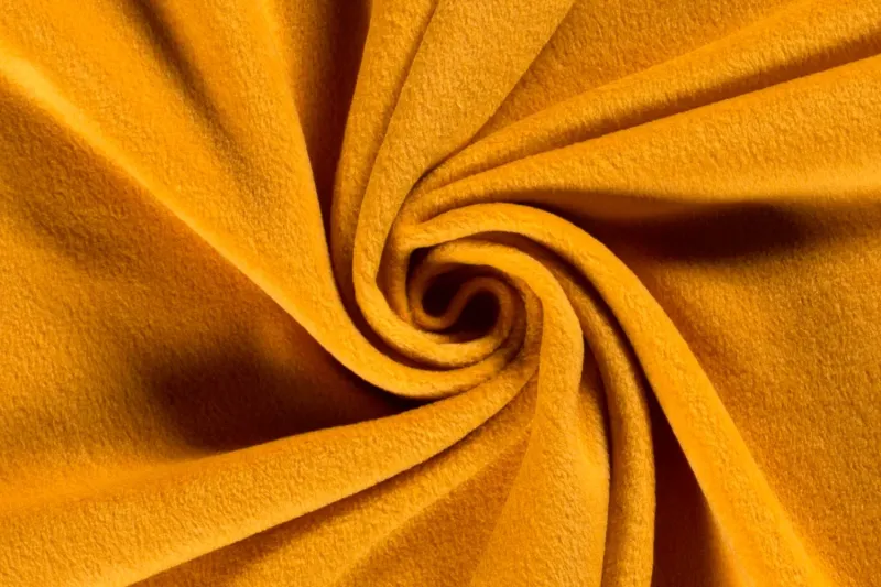 Fleece-stof-oker-geel-fl134